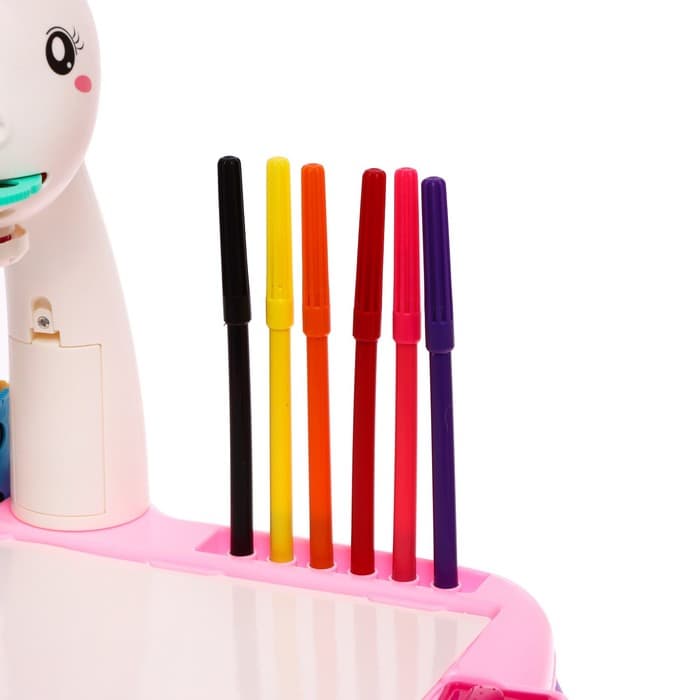 Проектор-столик ZABIAKA «Единорог», световые и звуковые эффекты, розовый