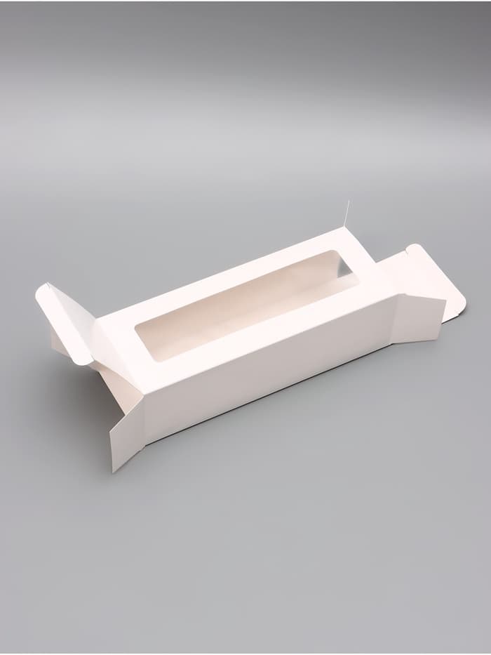 Коробка с окном под рулет, белая, 26×10×8 см, МИКС