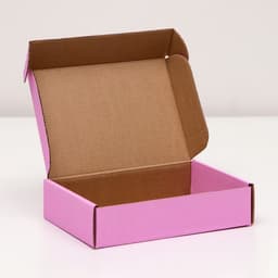 Коробка самосборная, розовая, для подарков, хранения и отправки посылок, 21×15×5 см