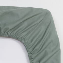 Простыня на резинке 2-спальная «Этель», 180×200+25 см, поплин, зелёная