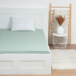 Простыня на резинке 2-спальная «Этель», 180×200+25 см, поплин, мятная