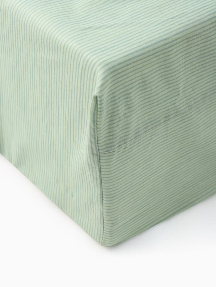 Простыня на резинке 2-спальная «Этель», 180×200+25 см, поплин, мятная