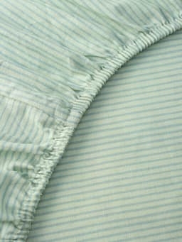 Простыня на резинке 2-спальная «Этель», 180×200+25 см, поплин, мятная