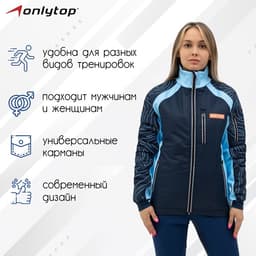 Куртка утеплённая ONLYTOP, синяя, размер 42