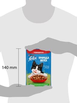 Влажный корм Felix Природа вкуса для кошек, говядина, 75 г