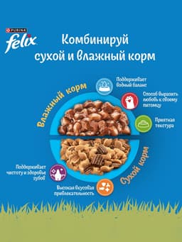 Влажный корм Felix Природа вкуса для кошек, говядина, 75 г