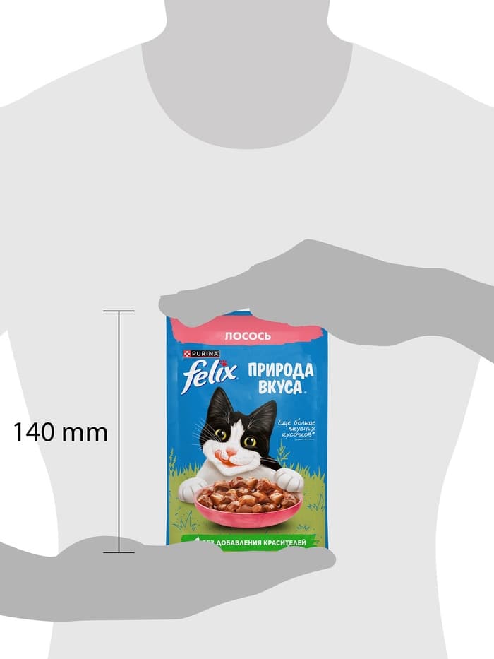 Влажный корм Felix Природа вкуса для кошек, лосось, 75 г