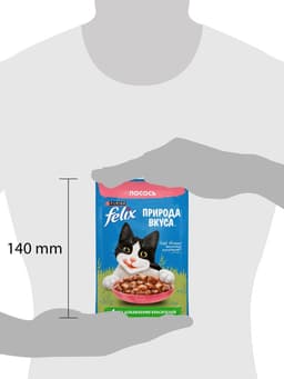 Влажный корм Felix Природа вкуса для кошек, лосось, 75 г