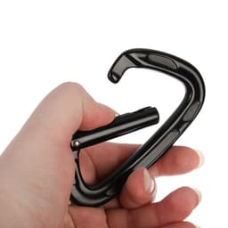 Карабин с защёлкой «Мастер К», 10×6 см, 22 KN, чёрный