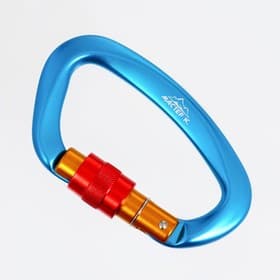 Карабин с муфтой «Мастер К», 10×6 см, 25 KN, голубой