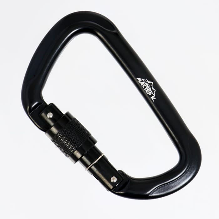 Карабин с муфтой «Мастер К», 11×7 см, 26 KN, чёрный