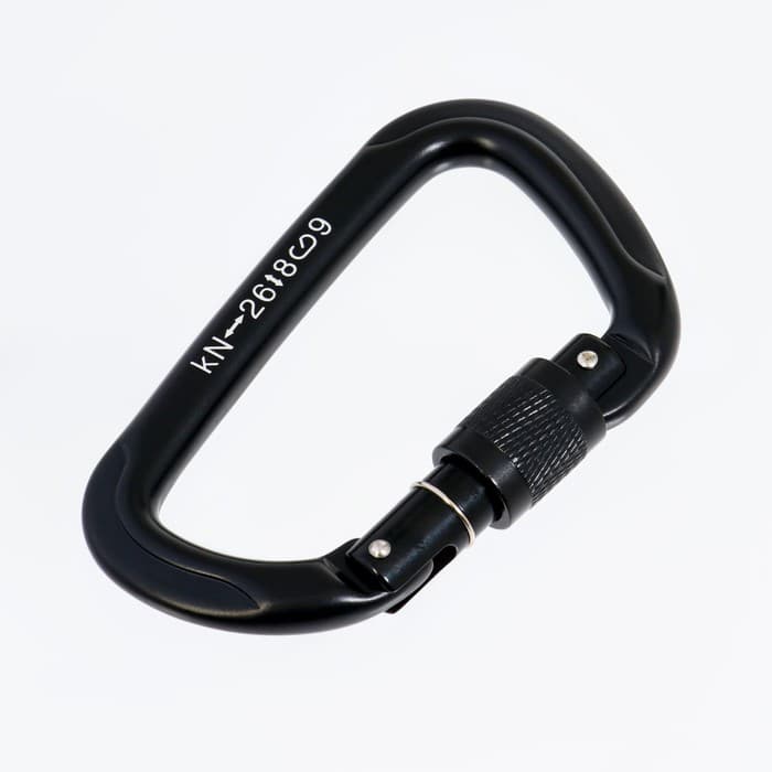 Карабин с муфтой «Мастер К», 11×7 см, 26 KN, чёрный