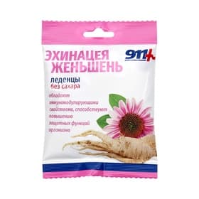 Леденцы от кашля911эхинацея, женьшень, витамин С, 50 г