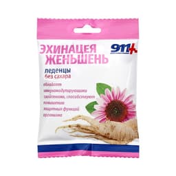 Леденцы от кашля911эхинацея, женьшень, витамин С, 50 г