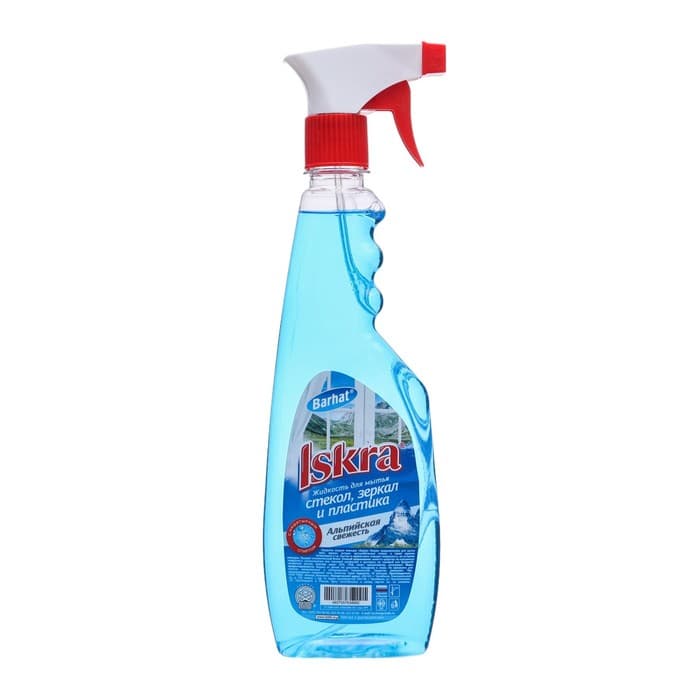Средство для мытья стёкол, БАРХАТ ISKRA, «Альпийская свежесть», с курком, 500 мл