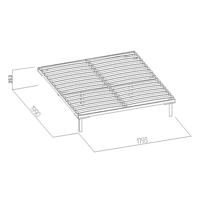 Основание для кровати Sherlock 1.1, с гибкими ламелями, деревянный каркас, на ножках, 1800×2000 мм, цвет бежевый