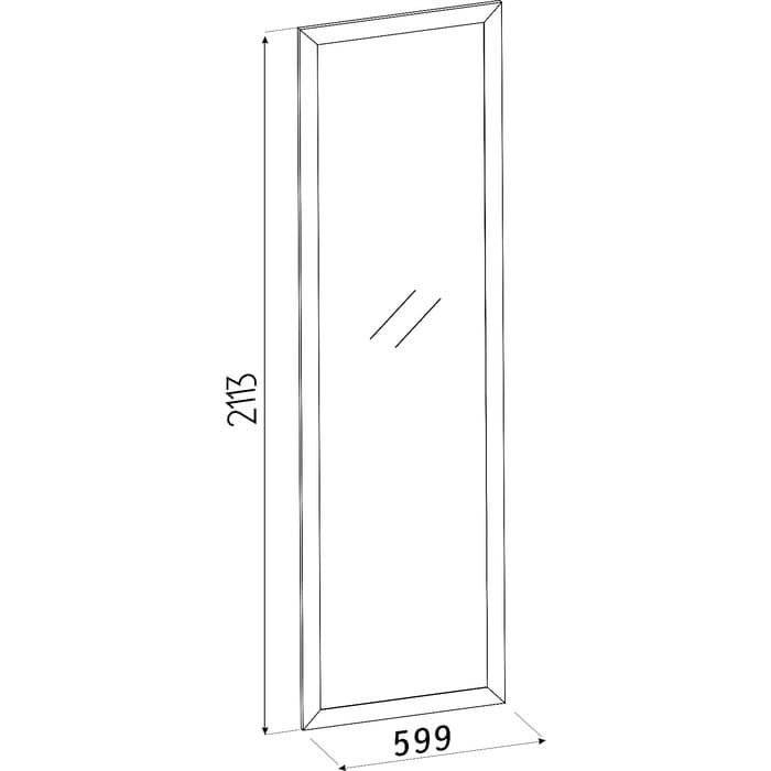 Зеркало навесное Sherlock 75, 599×16×2113 мм, цвет орех шоколадный