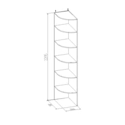 Стеллаж напольный Home 44, 386×592×2295 мм, цвет белый