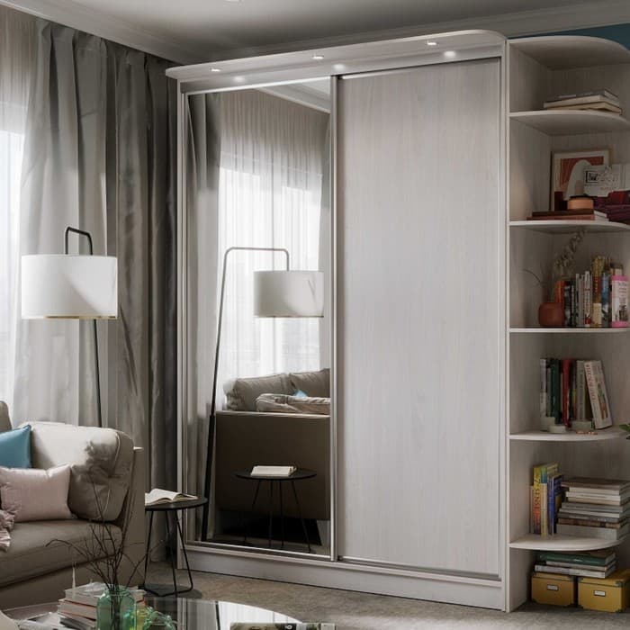 Стеллаж напольный Home 44, 386×592×2295 мм, цвет ясень анкор светлый