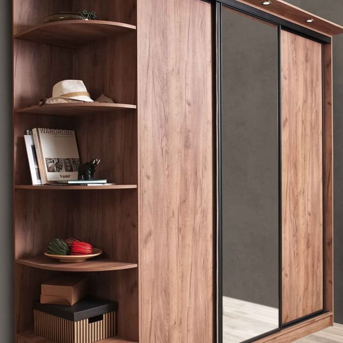 Стеллаж напольный Home 44, 386×592×2295 мм, цвет дуб табачный craft