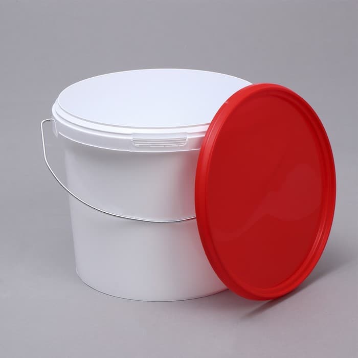 Бак-ведро пищевой, 5.7 л, пластиковый, с крышкой, белый