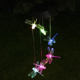 Садовый светильник «Стрекозы», уличный, на солнечной батарее, 6 LED, свечение мульти