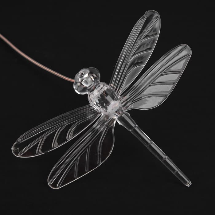 Садовый светильник «Стрекозы», уличный, на солнечной батарее, 6 LED, свечение мульти