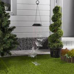 Садовый светильник «Бабочки», уличный, на солнечной батарее, 6 LED, свечение мульти