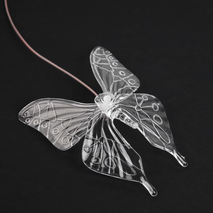 Садовый светильник «Бабочки», уличный, на солнечной батарее, 6 LED, свечение мульти