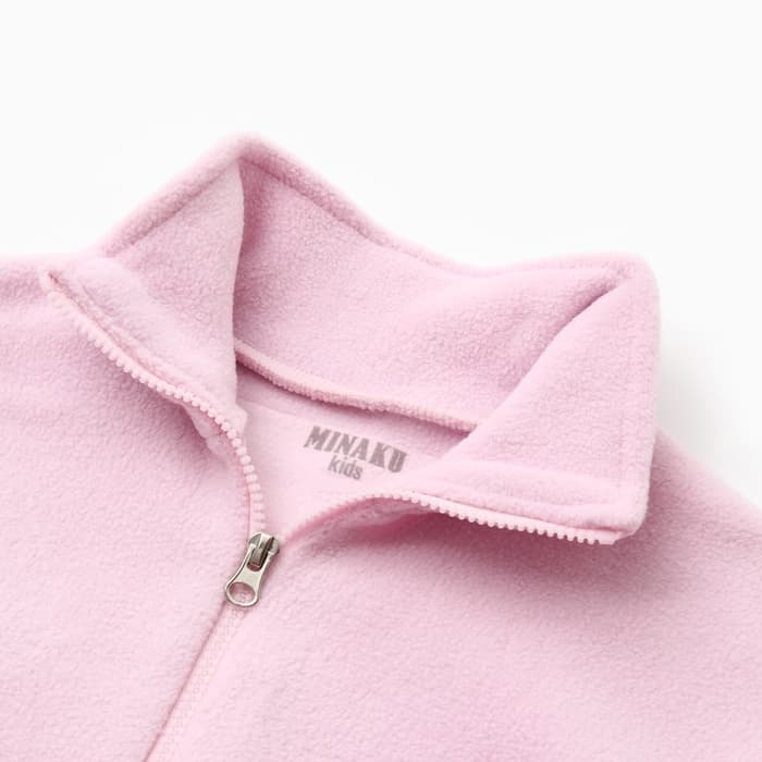 Костюм флисовый детский (толстовка, брюки) MINAKU цвет светло-сиреневый, рост 68-74