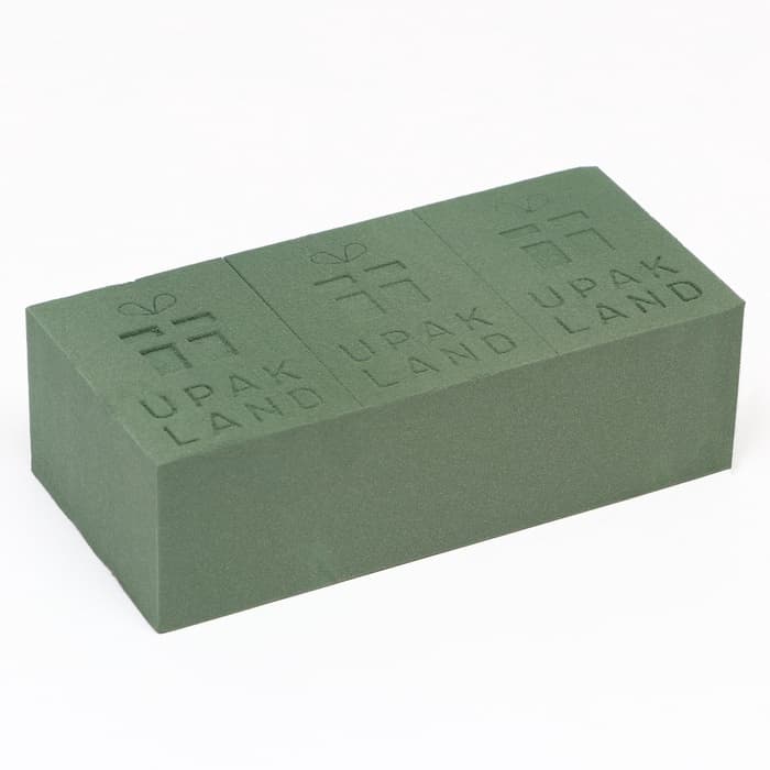 Губка флористическая для живых цветов, букетов «UPAK LAND» 22.5×10.5×7 см
