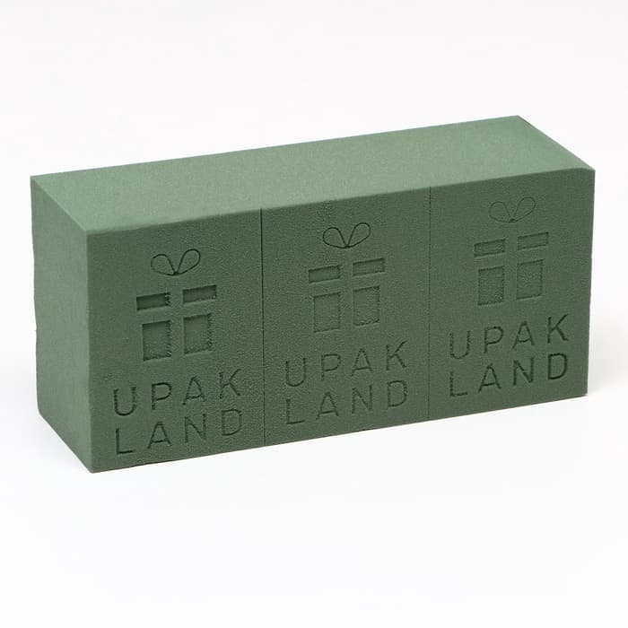 Губка флористическая для живых цветов, букетов «UPAK LAND» 22.5×10.5×7 см