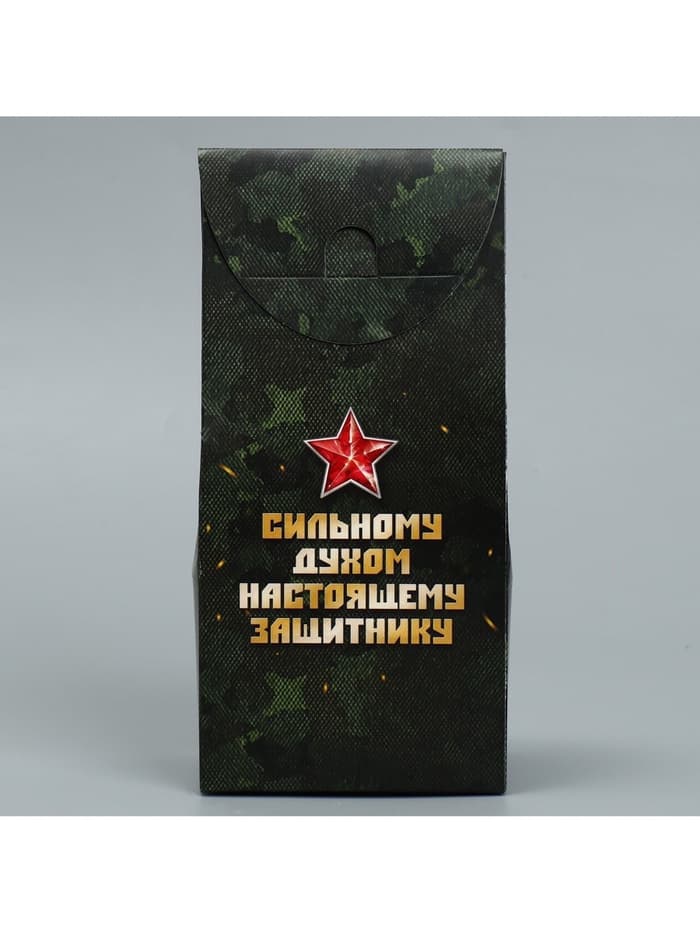 Коробка кондитерская складная, упаковка «23 февраля», 9×19×6 см