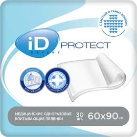 Пеленки iD Protect Expert, 60×90 см, 30 шт.