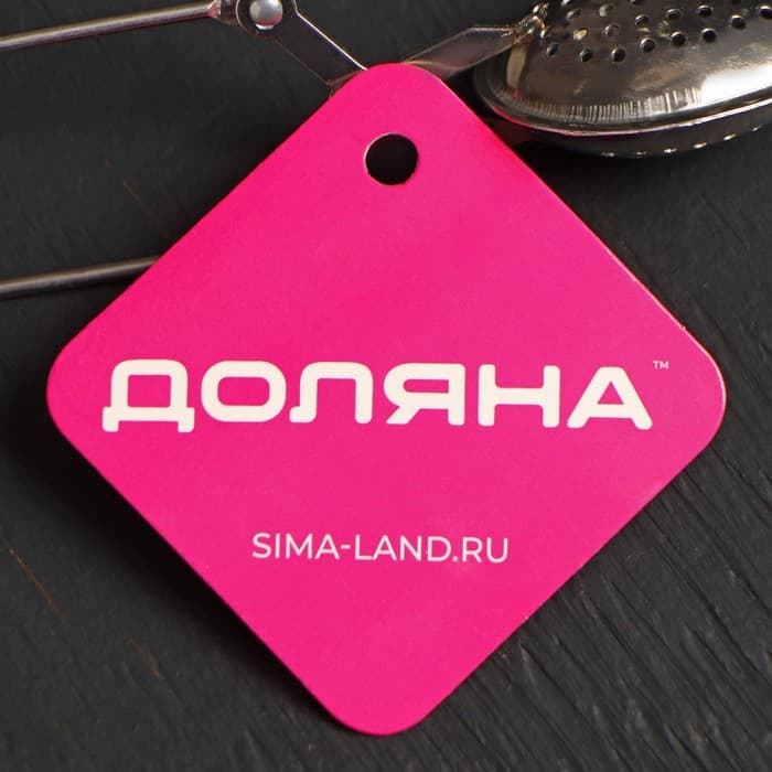 Ситечко для чая Доляна «Листик», 17 см, серебристое