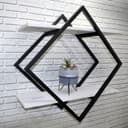 Полка настенная «Лофт» Rum, 707×150×707 мм, цвет дуб белый/чёрный муар