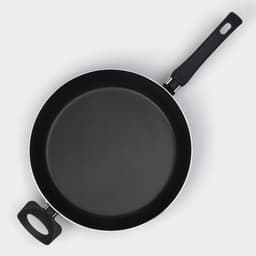 Сотейник Доляна Promo, d=28 см, h=6 см, две пластиковые ручки, антипригарное покрытие, алюминий, бордовая