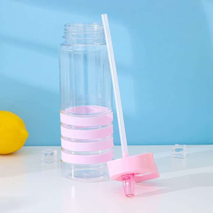 Бутылка для воды Доляна «Спорт», с трубочкой, 700 мл, 23.5×7.5×8.5 см, пластик, МИКС