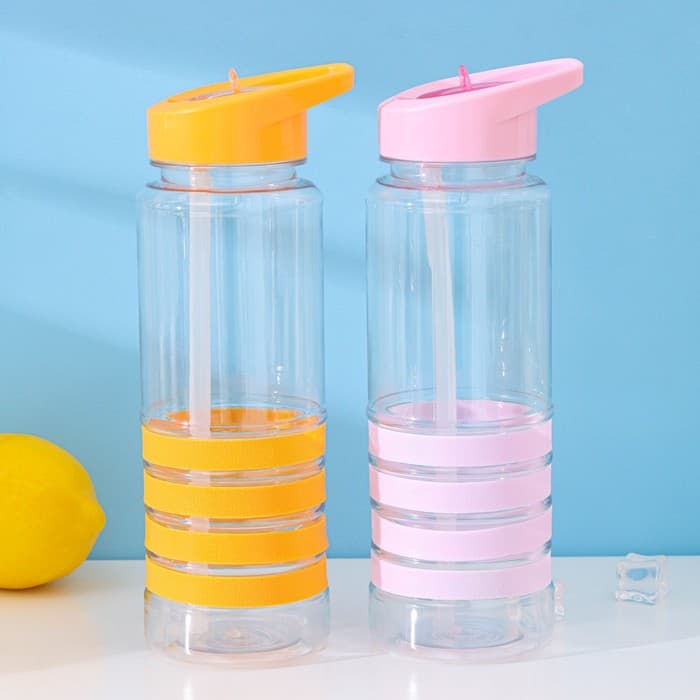 Бутылка для воды Доляна «Спорт», с трубочкой, 700 мл, 23.5×7.5×8.5 см, пластик, МИКС