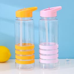 Бутылка для воды Доляна «Спорт», с трубочкой, 700 мл, 23.5×7.5×8.5 см, пластик, МИКС