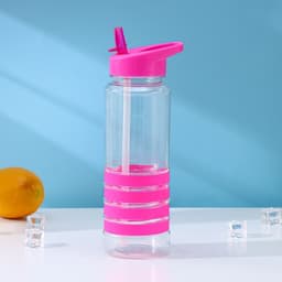Бутылка для воды Доляна «Спорт», с трубочкой, 700 мл, 23.5×7.5×8.5 см, пластик, МИКС