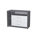 Комод c 4 ящиками Polini kids Simple 2110, 505×1130×865 мм, серо-белый