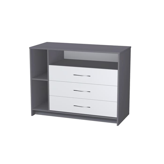 Комод c 4 ящиками Polini kids Simple 2110, 505×1130×865 мм, серо-белый