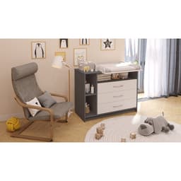 Комод c 4 ящиками Polini kids Simple 2110, 505×1130×865 мм, серо-белый