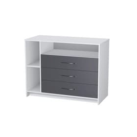 Комод c 4 ящиками Polini kids Simple 2110, 505×1130×865 мм, белый-серый