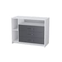 Комод c 4 ящиками Polini kids Simple 2110, 505×1130×865 мм, белый-серый