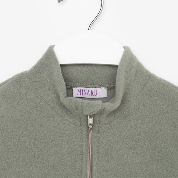 Толстовка детская флисовая MINAKU, цвет оливковый, размер 98 см