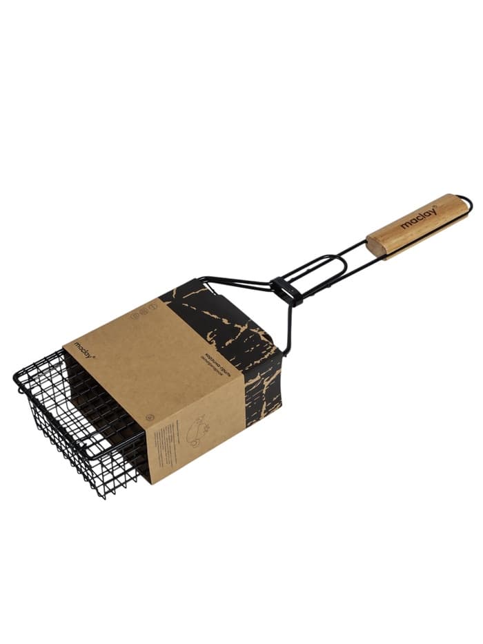 Корзина для барбекю maclay, 23×14 см, нержавеющая сталь, для мангала