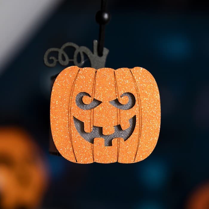 Светодиодная подвеска «Фонарь Джека» 8×5.5×5 см, пластик, батарейки LR1130×3 (в комплекте), свечение тёплое белое