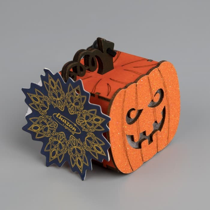 Светодиодная подвеска «Фонарь Джека» 8×5.5×5 см, пластик, батарейки LR1130×3 (в комплекте), свечение тёплое белое